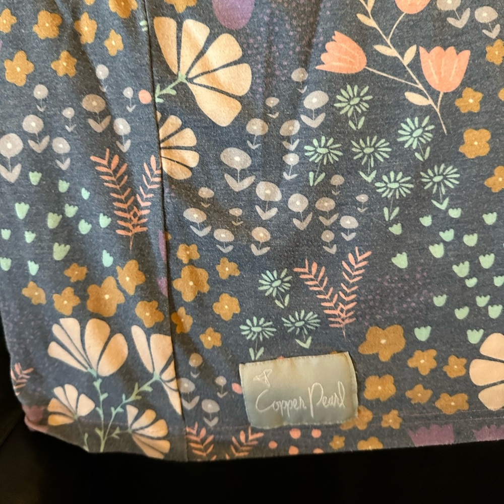 Copper Pearl multi use car seat cover/nursing cover, beautiful floral pattern